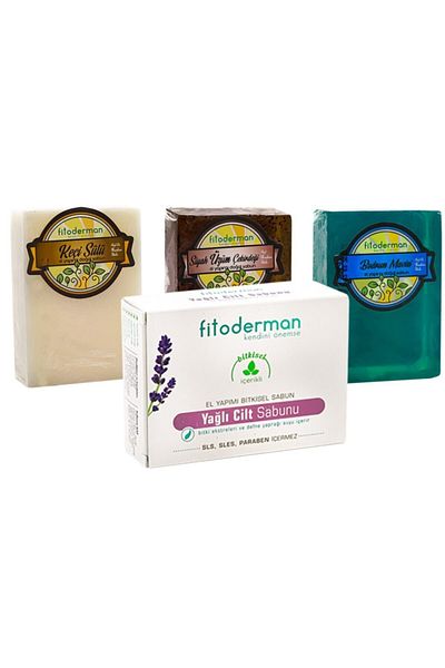 Fitoderman Natural Skin and Hair Care Soap Set8 150 gr X 4