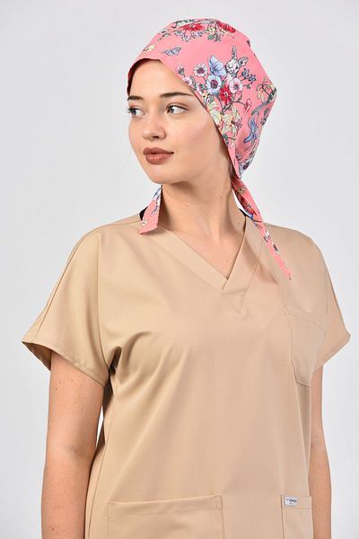 Owlet Medikal غطاء محرك السيارة الجراحي بنمط الأرنب والزهور