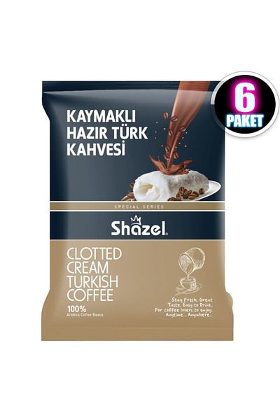 Shazel Instant Turkish Coffee with Kaymak 100 gr 6 Packs