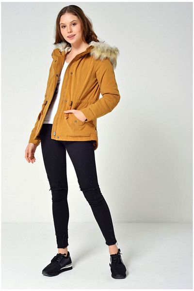 ONLY Lucca Women's Yellow Short Parka Jacket Otw
