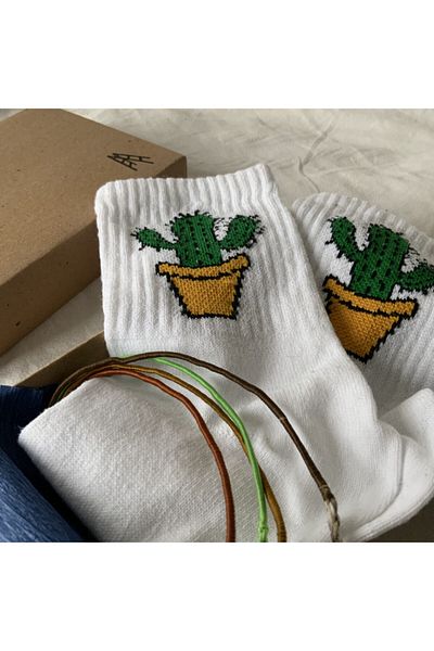 Atölye Merdiven Cactus Gift Set of 2 Socks and Bracelet