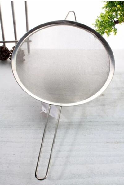 ELİTEHOME 22 Cm Metal Çok Amaçlı Süzgeç Un Şeker Makarna Pirinç Süzgeci