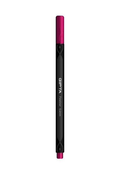 Gıpta Fineliner Thin Felt Tip Pen 0.4 Mm Cardboard Box Triangle Claret Red (Pack of 12) K600014