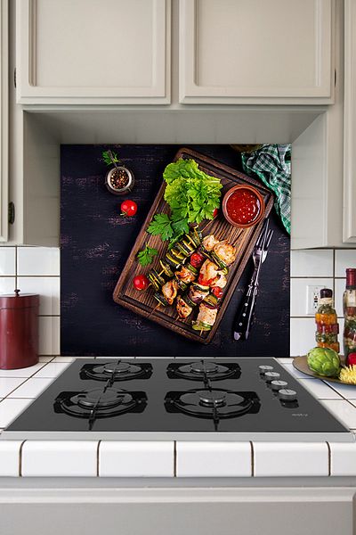 Tilki Dünyası Autocolant pentru spate aragaz de bucătărie Shish Kebab