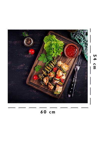 Tilki Dünyası Autocolant pentru spate aragaz de bucătărie Shish Kebab