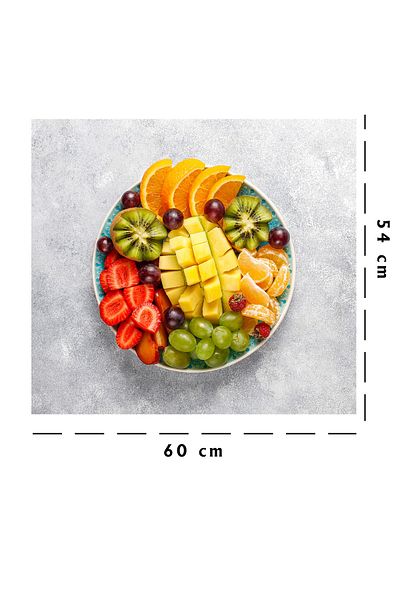 Tilki Dünyası Fruit Plate Sticker Behind the Kitchen Stove