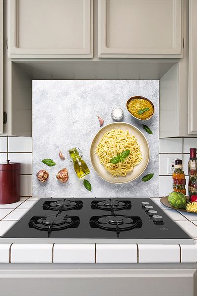 Tilki Dünyası Pasta Sticker with Basil Sauce Behind the Kitchen Stove