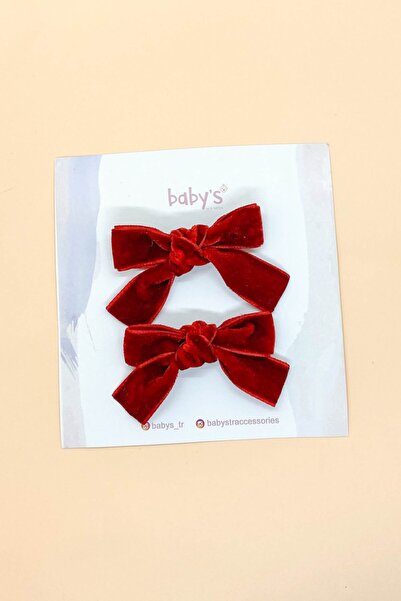 Babys Nur Erten مجموعة مشبك مشبك على شكل فيونكة مخملية – مشبك