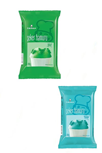 Pakmaya Şeker Hamuru (200 G. Yeşil + 200 G. Mavi)