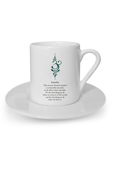 HRS Turkish Coffee Cup Symbol Ying Yang Lotus Flower Meditation Yoga