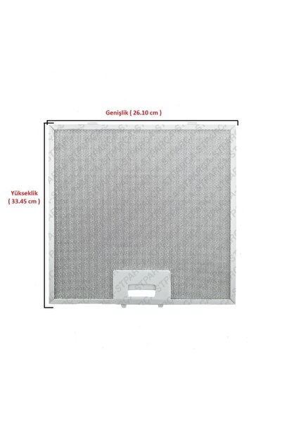 Termikel Lagoon 3100 Ankastre Aspiratör Davlumbaz Yağ Filtresi (26,10cm X 33,45cm) Uyumlu