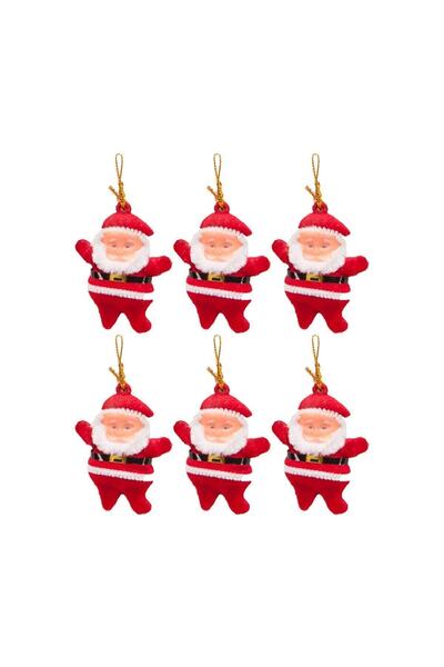 Sezy 6 штук Санта Клаус Новорічна ялинка прикраса середнього розміру