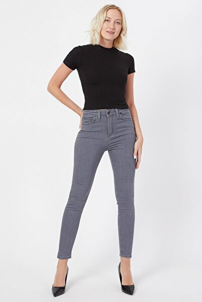 Ramrod Jeans رمادي مدمج ارتفاع الخصر نحيل