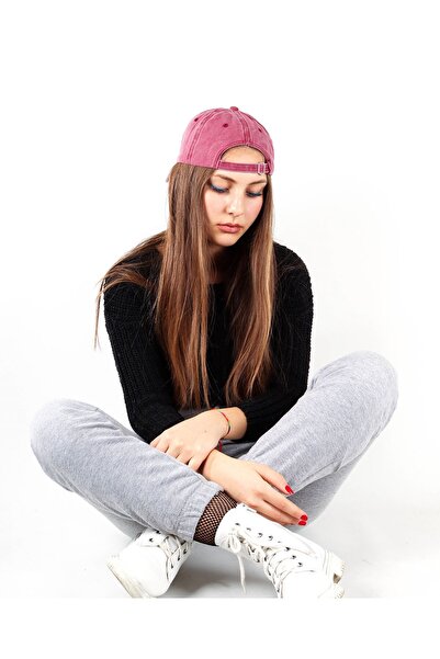 REBBEX Unisex Pembe Eskitme Vintage Kep Şapka