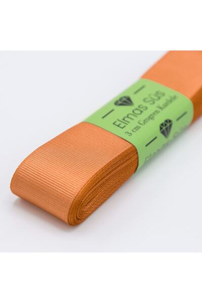 E Elmas شريط برتقالي من الحرير المضلع 3 سم 10 م