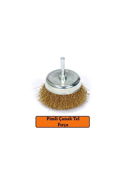 UGR Yellow Wire Pin Rust Burr Removal Brush - 65 mm