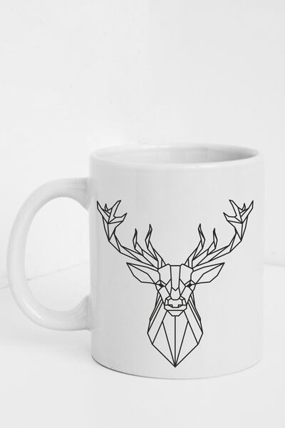 Generic Brand Deer Patterned Mug