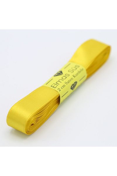 E Elmas Yellow Satin Ribbon 2 cm 10 meters