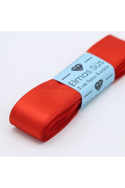 E Elmas Red Satin Ribbon 3 cm 10 meters