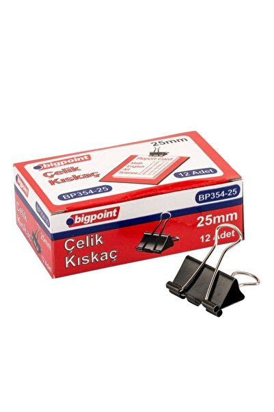 Bigpoint | Çelik Kıskaç 85 Sayfaya Kadar Dayanıklı Paslanmaz Çelik Mekanizma, 25 Mm