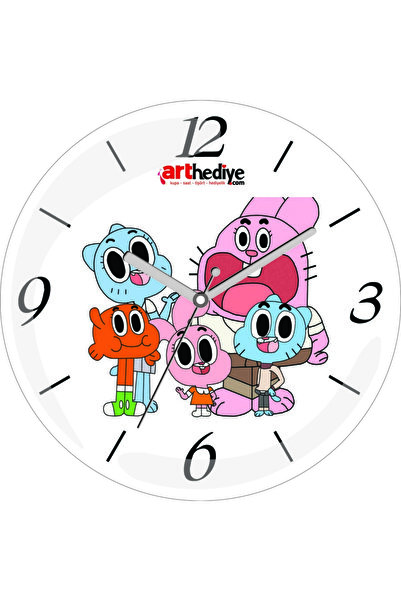3M Ρολόι τοίχου από γυαλί Gumball Silent Acar Bombeli