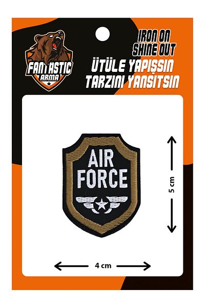 FANTASTIC ARMA Patch de armă țesută care se lipsește cu fierul de călcat, Air Force
