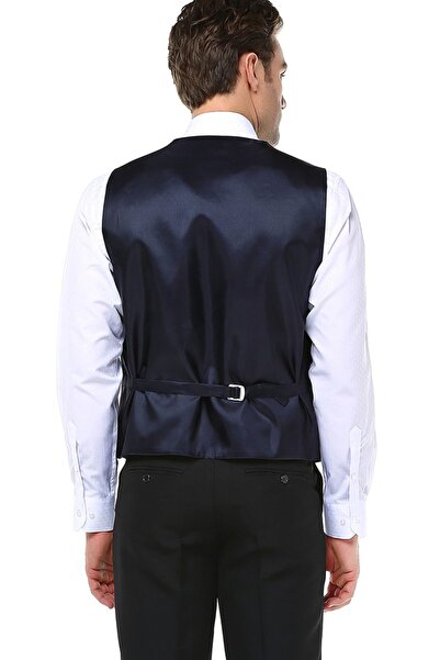 Varetta Чоловічий антрацитовий жилет Slim Fit і бордовий метелик