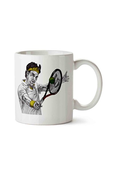 ART HEDİYE كوب تنس روجر فيدرر مطبوع على الجانبين