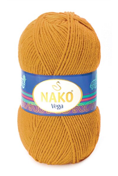 NAKO Vega Premium Σαφράν Ακρυλικό Χειροποίητο Πλεκτό - 5 Τεμάχια 10649