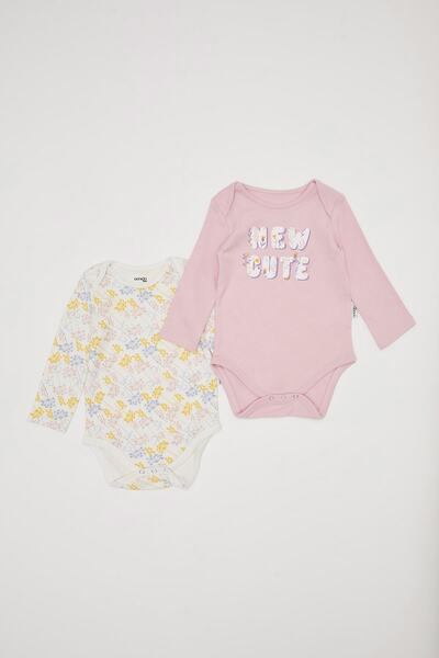 DeFacto Kız Bebek Baskılı Çıtçıtlı Body