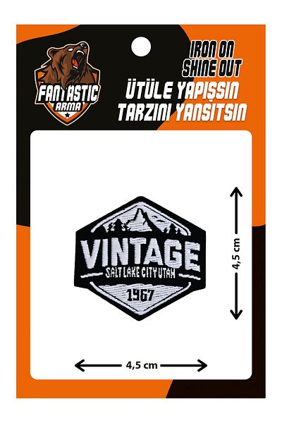 FANTASTIC ARMA Patch de armă țesută care se lipsește cu fierul de călcat, vintage