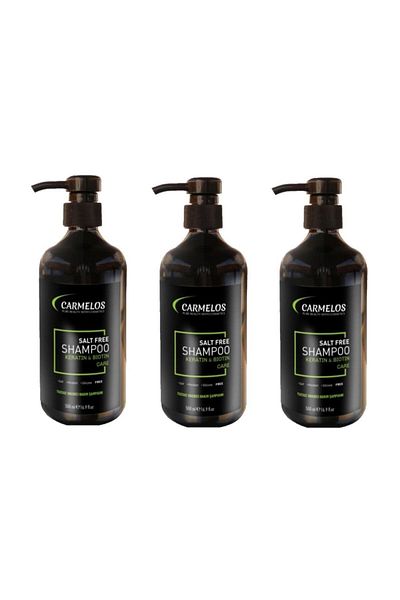 Carmelos Keratin & Biotin Shampoo 500 ml 3 Pieces