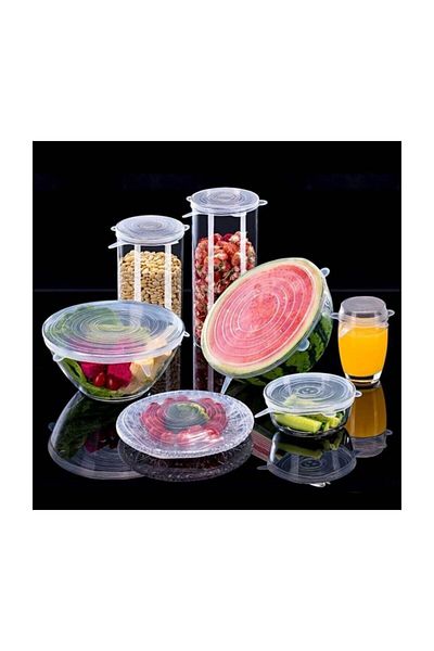 Luxo 6 Size Food Protector Silicone Flexible Stretch Cover Bonnet