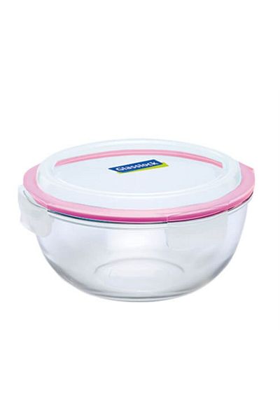 Glass Lock Round Glass Storage Container 2000 Ml