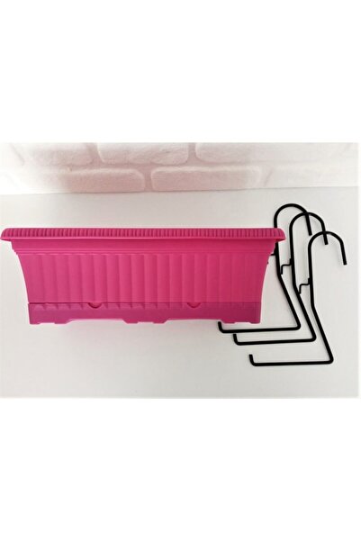 Ekodoğa Balkon Saksı 5,7 Lt 4 Adet Vişne Renkli Saksı Plastik Saksı Ova Saksı...