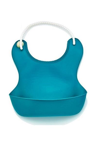 Buffer Blue-silicone Baby Bib Baby Bib Washable