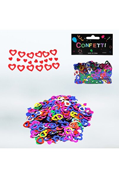 Süsle Baby Party Metalik Masa Üstü Kalp Serpme Konfeti, 15 Gr - Çok Renkli