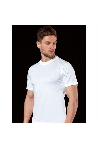 İki Yıldız Men's Combed Cotton Undershirt 3-Piece