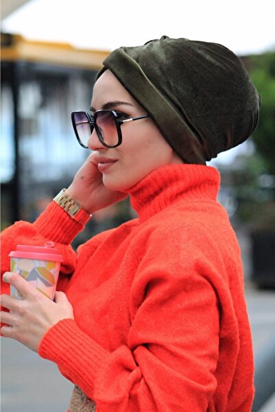 Sahra Şal Dünyası Хаки кадифена кръстосана кост