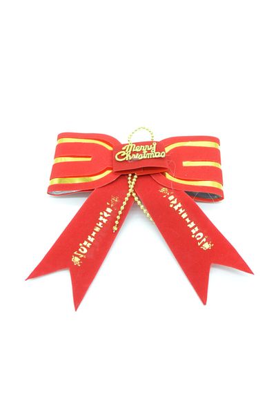 Gereksiz Şeyler Velvet Bow Christmas Ornament Merry Christmas Written Christmas Tree Ornament