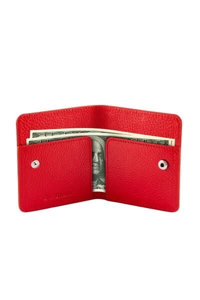 Garbalia Red Argenta Genuine Leather Card Holder Wallet