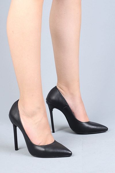 Modabuymus Stiletto de damă cu toc înalt negru - Lapita