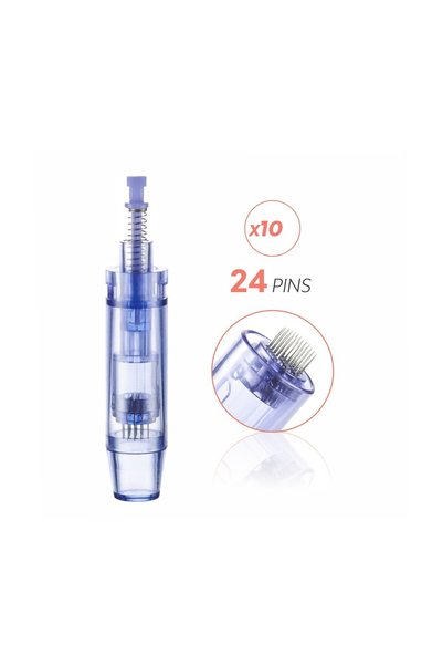 Ekai Dermapen Needle - Blue Cap (24 Needles - 10 Pieces)