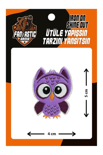 FANTASTIC ARMA Patch de armă țesută care se lipsește cu fierul de călcat, bufniță