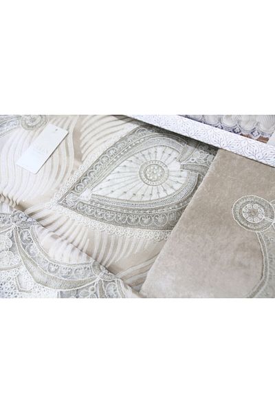 Selin Set cutie de zestre de lux 6 piese Pique - Başak - pudră