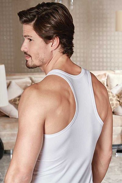 Berrak Men's White Rib Rambo Athlete 3-Piece 1015-16