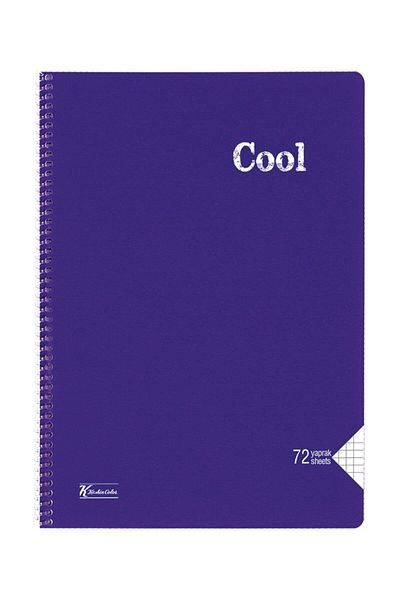 KESKİN COLOR Culoare ascuțită Cool 72 Yp. Caiet cu spirală cu copertă din plastic A4 în carouri