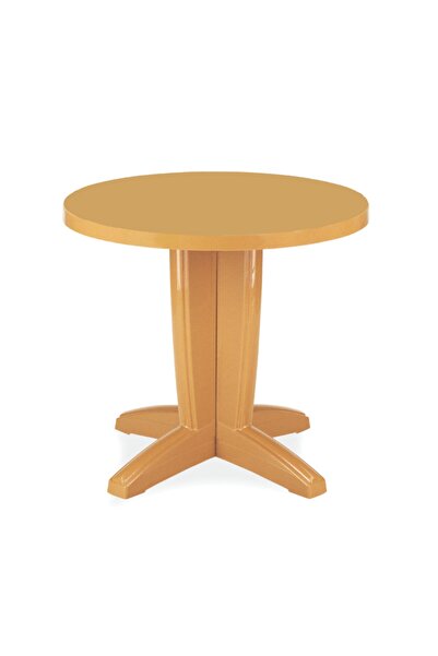 Papatya Bravo 80lik Yuvarlak Masa Teak - Balkon, Teras, Bahçe Masası