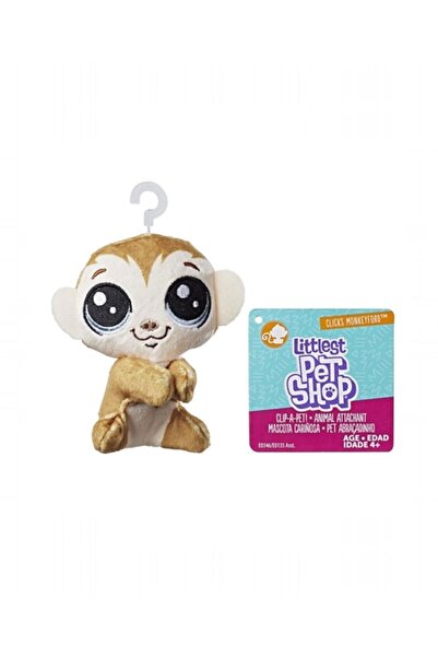 Hasbro Littlest Pet Shop Miniş Mini Peluş Clicks Monkeyford  E0135 E0346