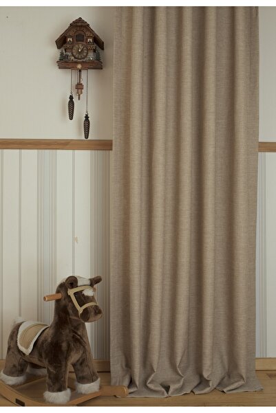 MASSARELLI Fon Perde Keten Bej Rengi 1-3 Sık Pile